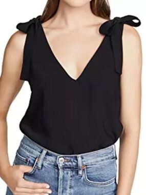 Amanda Uprichard Bow Tie-Shoulder Tank Top